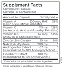 acute immune boost (metabolic maintenance) supplement facts