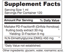 maitake-dmg liquid davinci labs supplement facts