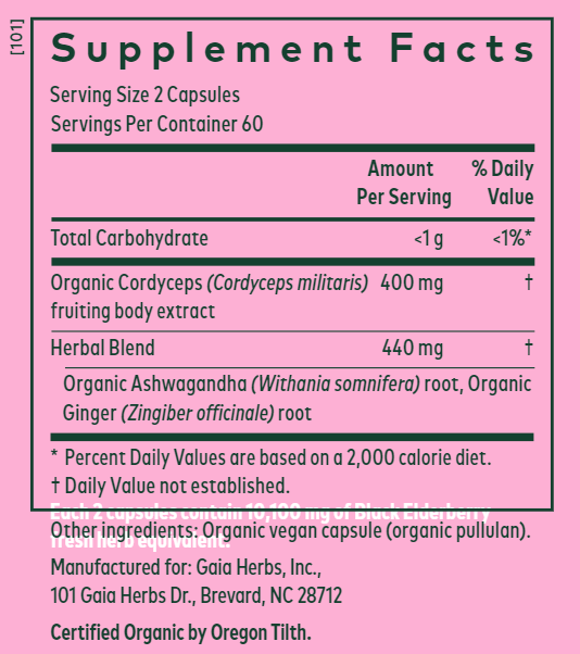 Adaptogen Performance (Gaia Herbs Professional Solutions) supplement facts
