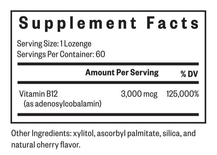 adeno b12 (seeking health) supplement facts