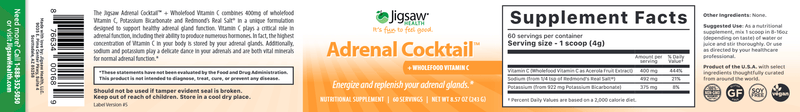 Adrenal Cocktail Powder (Jigsaw Health) Label