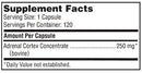 adrenal cortex sfi health supplement facts