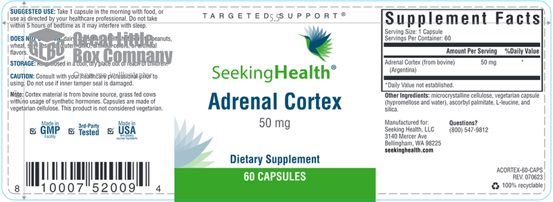 Adrenal Cortex Seeking Health Label