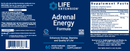 adrenal energy formula (life extension) label