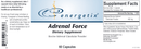 adrenal force energetix label