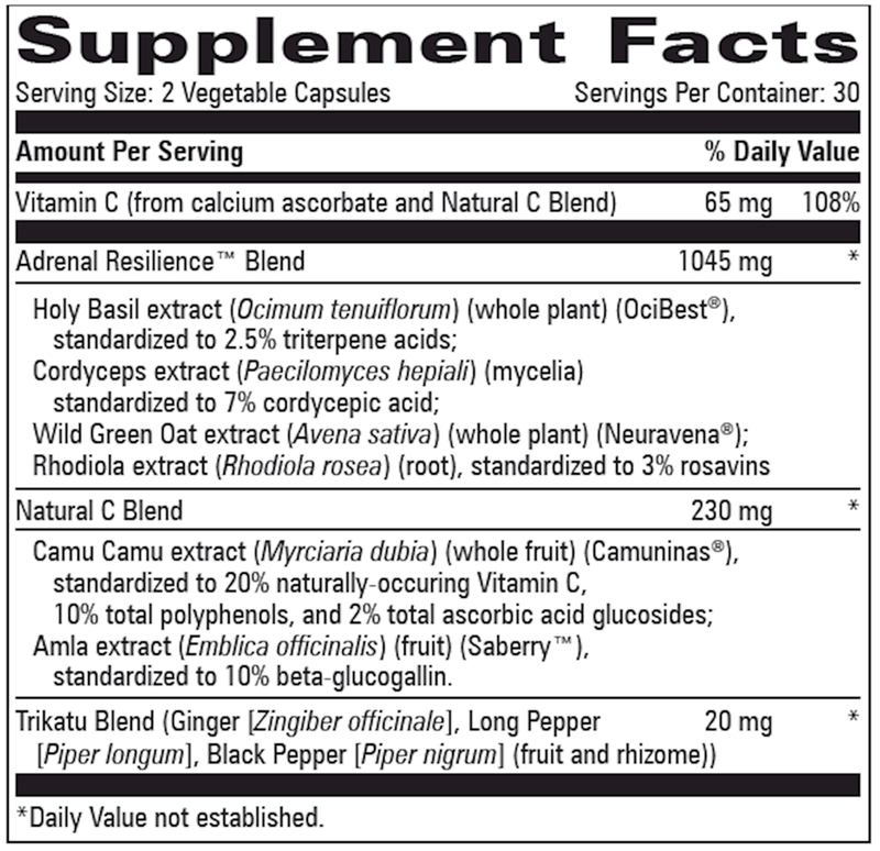 Adrenal Resilience (Progressive Labs) Supplement Facts