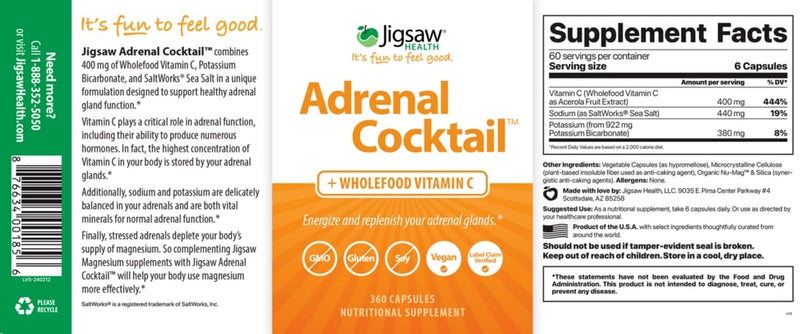 adrenal cocktail (jigsaw health) label