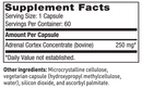 adrenal cortex sfi health supplement facts