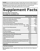 adrenal support plus (nutra biogenesis) supplement facts