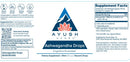 adult ashwagandha drops ayush herbs label
