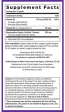 advanced d3 & k2 + turmeric (new chapter) supplement facts