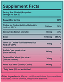 advanced hair growth formula (biosil) supplement facts