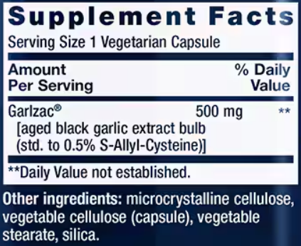 aged black garlic (life extension) supplement facts