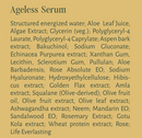 ageless serum ingredients