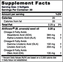 ahiflower oil vegan omega-3 greens first supplement facts