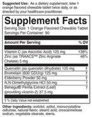 airmaxx chewables (nutritional frontiers) supplement facts