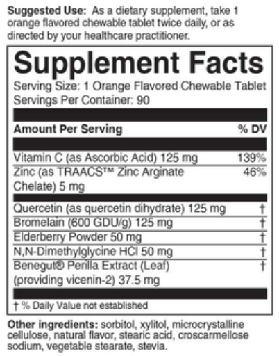 airmaxx chewables (nutritional frontiers) supplement facts