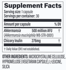 akkermansia 500 pro (pendulum) supplement facts