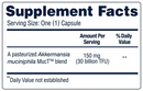 akkermansia essential (the akkermansia company) supplement facts