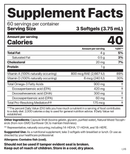 alaskan cod liver oil 180 softgels (jigsaw health) supplement facts