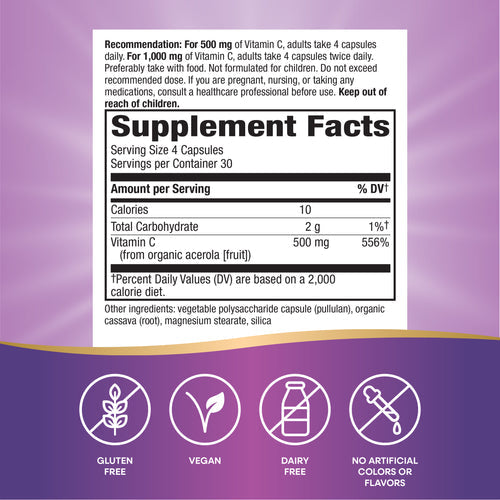 alive immune support vitamin c (nature's way) supplement facts