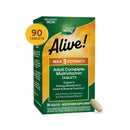 alive max potency adult complete multivitamin without iron nature's way
