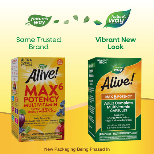 buy alive max 6 potency adult complete multivitamin (no iron) nature's way