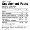 alkalizing vitamin c (equilife) supplement facts