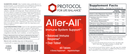 aller-all (protocol for life balance) label