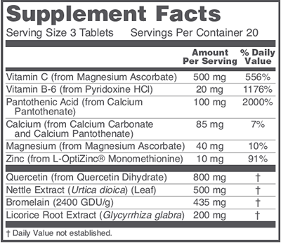Aller-All (Protocol for Life Balance) Supplement Facts