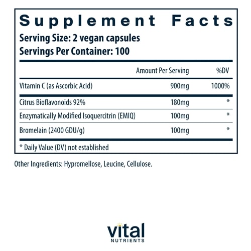 aller-c vital nutrients supplement facts