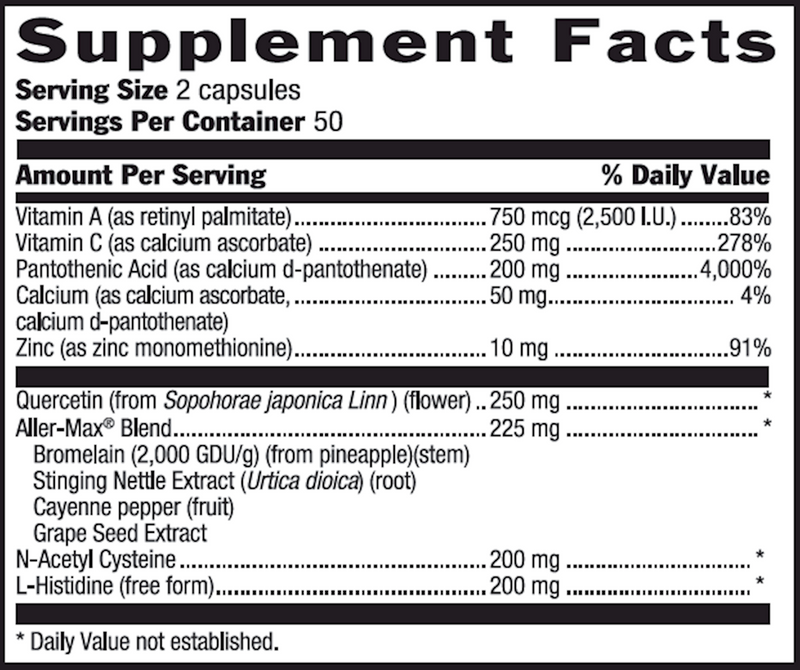 Aller-Max (Country Life) Supplement Facts