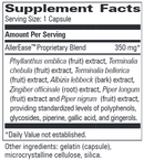 aller resilience (allerease) (progressive labs) supplement facts