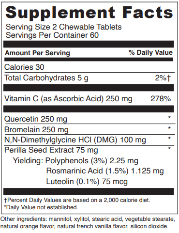 aller dmg chewable davinci labs supplement facts