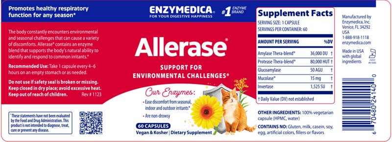 allerase (enzymedica) label
