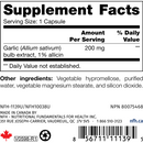 allicin sap (nfh nutritional fundamentals) supplement facts