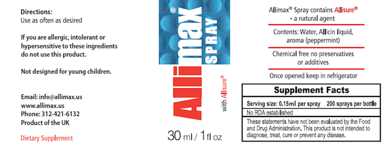 Allimax Rescue Spray (Allimax International Limited) Label