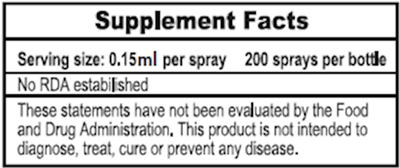 Allimax Rescue Spray (Allimax International Limited) Supplement Facts