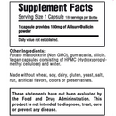 allimax 100% allicin supplement facts