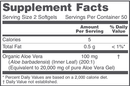 aloe vera gels (protocol for life balance) supplement facts