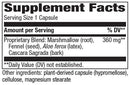 aloemaxlax (nature's way) supplement facts