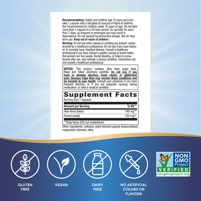 aloe vera nature's way supplement facts