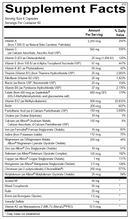 alpha base capsules with iron | ortho molecular products supplement facts