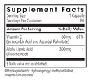 alpha lipoic acid 300 mg (metabolic maintenance) supplement facts