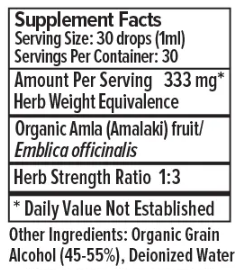 Amalaki Liquid Extract (Banyan Botanicals) supplement facts