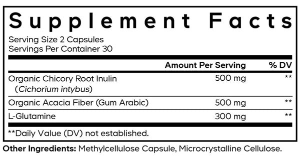 Amen Prebiotic Fiber+ Supplement Facts Label