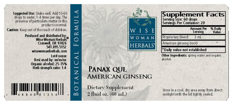 American Ginseng Wise Woman Herbals products