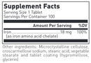 amino-iron douglas labs supplement facts