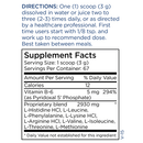 amino acid base powder (metabolic maintenance) supplement facts