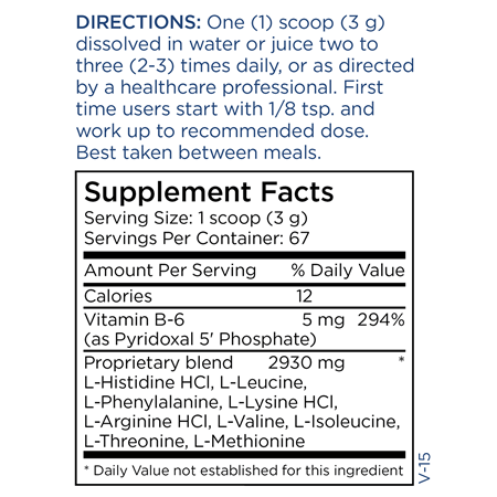 amino acid base powder (metabolic maintenance) supplement facts